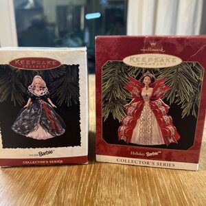 Hallmark Holiday Barbies 3 & 5 Collector's Series‎ Keepsake 1995-1996 Christmas